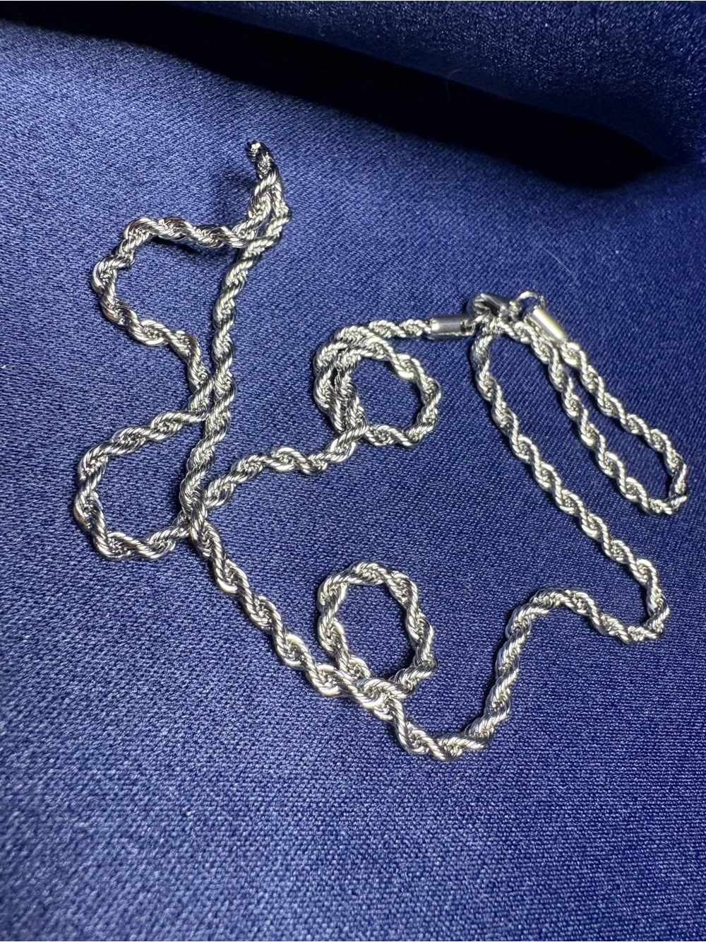 Chain Stainless Steel Twisted Rope Silver-tone - Picture 3 of 4